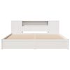 vidaXL Lit biblioth&egrave;que sans matelas blanc 200x200 cm bois pin massif
