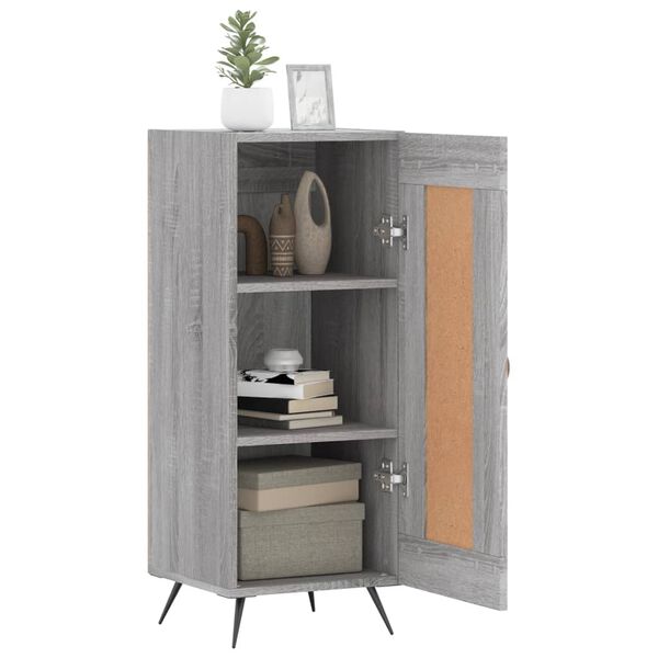 vidaXL Buffet Sonoma gris 34,5x34x90 cm Bois d'ingénierie