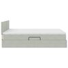 vidaXL Lit de Rangement avec matelas Gris clair 140 x 190 cm Velours