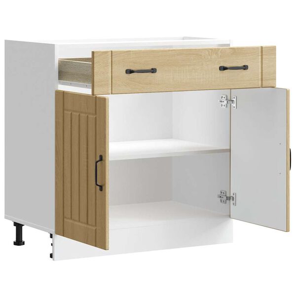vidaXL Armoire de cuisine Lucca ch&ecirc;ne sonoma bois ing&eacute;nierie