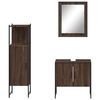 vidaXL Ensemble d'armoires de salle de bain 3 pcs ch&ecirc;ne marron