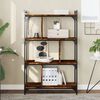 vidaXL Biblioth&egrave;que 4 niveaux ch&ecirc;ne fum&eacute; 76x32x123cm bois d'ing&eacute;nierie