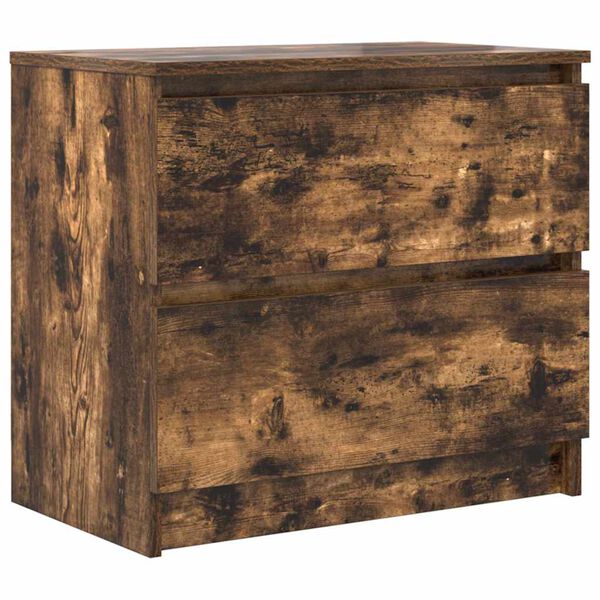 vidaXL Meuble TV ch&ecirc;ne fum&eacute; 60x35x54 cm bois d'ing&eacute;nierie