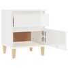 vidaXL Tables de chevet 2 pcs Blanc brillant 40x35x50 cm