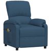 vidaXL Fauteuil de massage Bleu Tissu