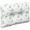 vidaXL Coussins de palette lot de 2 motif de feuilles tissu