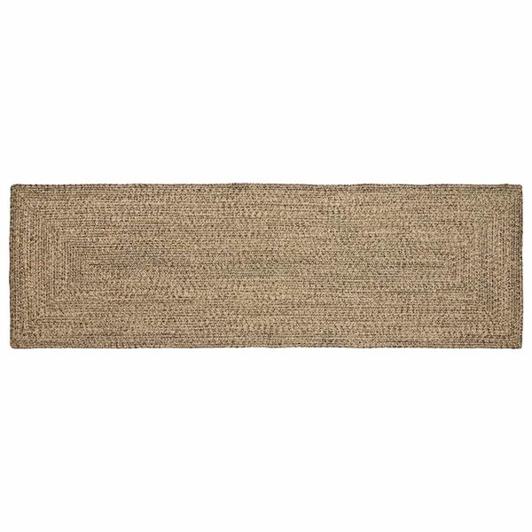 vidaXL Tapis de surface Rectangulaire Naturel et Noir 80 x 300 cm Jute