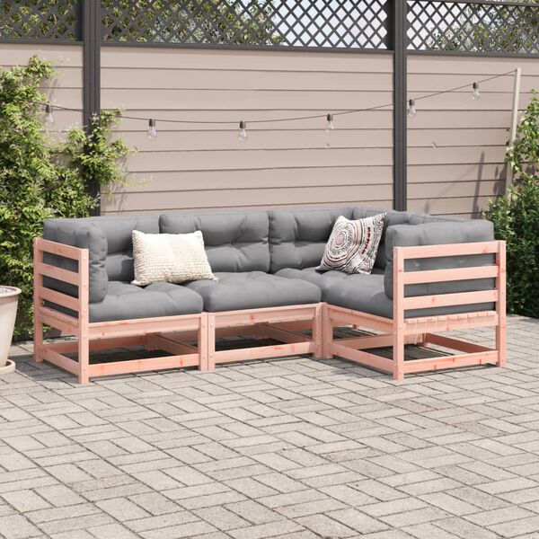 vidaXL Salon de jardin 4 pcs bois massif sapin de douglas