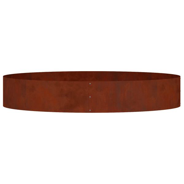 vidaXL Anneau de jardini&egrave;re Marron 120 x 120 x 20 cm Acier patin&eacute;