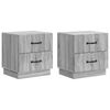 vidaXL Cabinet de chevet 2 pcs Sonoma gris 43 x 34,5 x 44,5 cm