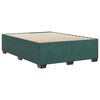 vidaXL Cadre de lit sans matelas vert foncé 140x200 cm velours