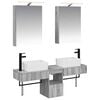 vidaXL Ensemble d'armoire de salle de bain 5 pcs Sonoma gris