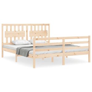 vidaXL Cadre de lit sans matelas bois massif