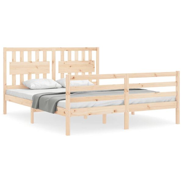 vidaXL Cadre de lit sans matelas bois massif