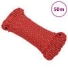 vidaXL Corde de bateau Rouge 3 mm 50 m Polypropyl&egrave;ne