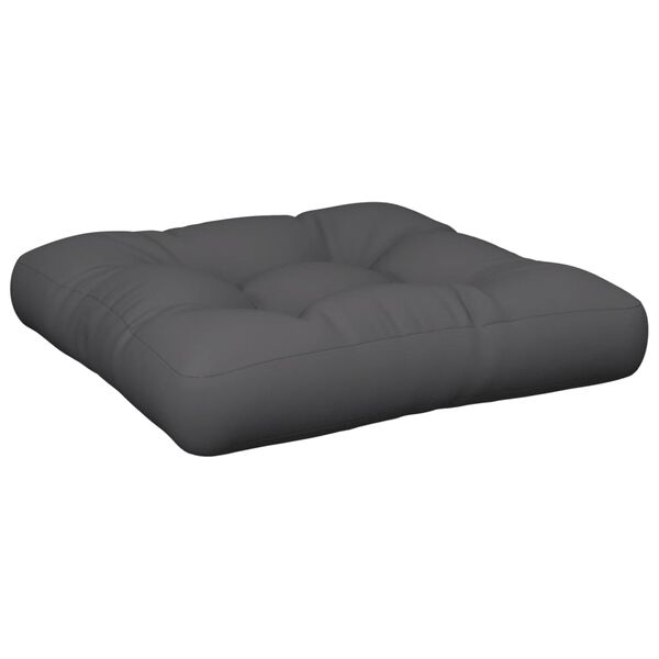 vidaXL Coussin de palette anthracite 50x50x12 cm tissu