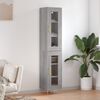 vidaXL Buffet haut Sonoma gris 34,5x34x180 cm Bois d'ing&eacute;nierie