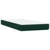 vidaXL Sommier &agrave; lattes de lit et matelas et LED vert fonc&eacute; 180x220cm velours