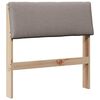 vidaXL T&ecirc;te de lit capitonn&eacute;e Taupe 75 cm Pin massif