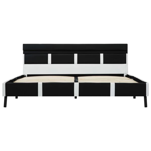 vidaXL Cadre de lit avec LED sans matelas noir 160x200 cm