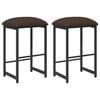 vidaXL Tabouret de bar 2 pc Taupe 40 x 32 x 74 cm Bois d'ing&eacute;nierie
