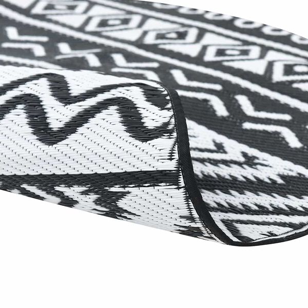 vidaXL Tapis d'extérieur ARAKIL noir Ø200 cm PP