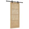 vidaXL Porte coulissante ORKDAL Naturel 83 x 202 cm Bois de pin massif