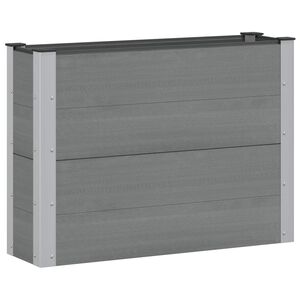 vidaXL Jardini&egrave;re sur&eacute;lev&eacute;e Gris 100 x 30 x 72 cm WPC et Aluminium