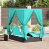 vidaXL Transat double R&eacute;glable Turquoise 205 x 129 x 200 cm polyrotin