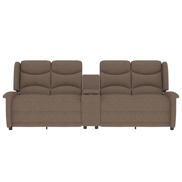 vidaXL Fauteuil de massage inclinable porte-gobelet 4 places taupe