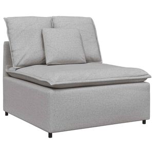 vidaXL Module central de canap&eacute; modulable avec coussins Gris nuage 100 cm
