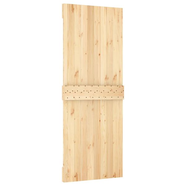vidaXL Porte coulissante et kit de quincaillerie 80x210 cm pin massif