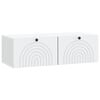 vidaXL Meuble TV mural Blanc 99 x 41 x 30 cm Bois d'ing&eacute;nierie