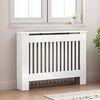 vidaXL Cache-Radiateur Blanc brillant 112 x 19 x 81,5 cm