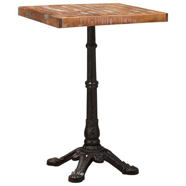vidaXL Table bistrot Marron 50 x 50 x 76 cm Bois Recycl&eacute; Solide