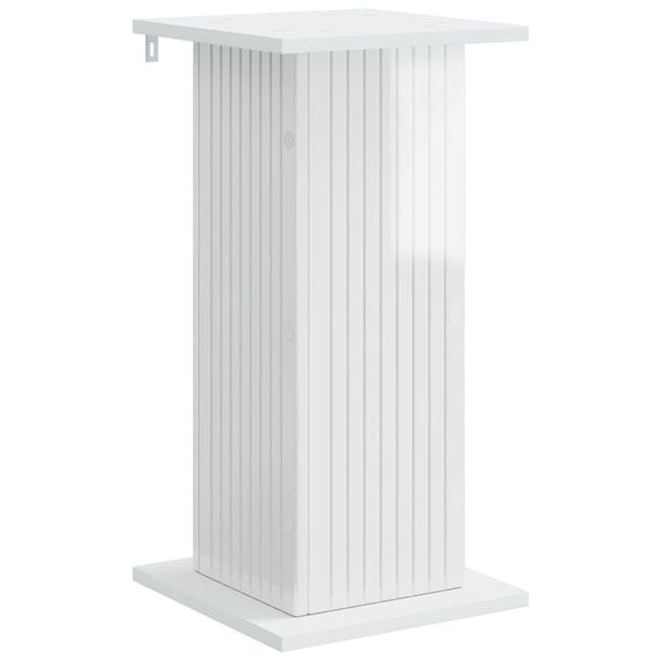 vidaXL Support de Plante Blanc Brillant 30,5 x 30 x 60,5 cm