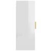 vidaXL Armoire murale suspendue Blanc brillant 34,5x34x90 cm