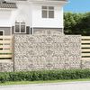 vidaXL Paniers à gabions arqués 13 pcs 300x50x180/200 cm fer galvanisé