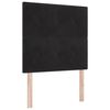vidaXL T&ecirc;te de lit LED avec bandes LED Noir 90 cm Velours