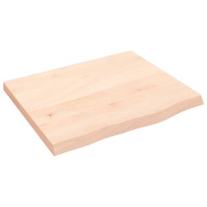 vidaXL &Eacute;tag&egrave;re murale 60x50x(2-4) cm bois de ch&ecirc;ne massif non trait&eacute;