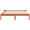 vidaXL Cadre de lit avec tables de chevet Brun cire 140 x 220 cm