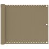 vidaXL &Eacute;cran de balcon Taupe 75x300 cm PEHD