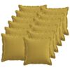 vidaXL Coussin 12 pc HOUTEN Vert clair 40 x 40 cm Lin synth&eacute;tique