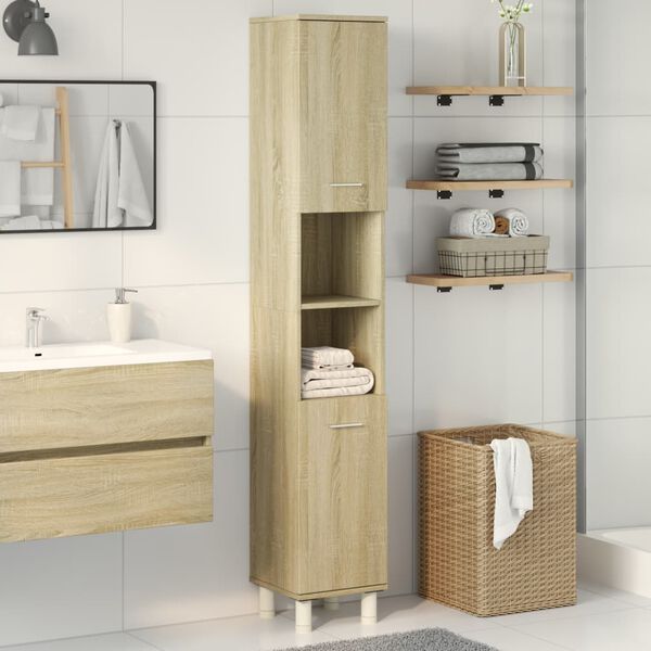 vidaXL Armoire de salle de bain chêne sonoma 30,5x30x179 cm