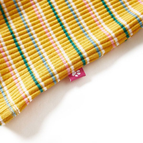 T-shirt enfants manches longues faux col roulé ocre 92