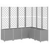 vidaXL Jardini&egrave;re avec treillis gris clair 160x120x140 cm PP