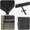 vidaXL Ensemble de salle &agrave; manger pour jardin 7 pcs Gris polyrotin