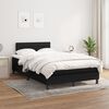 vidaXL Sommier &agrave; lattes de lit avec matelas Noir 120x200 cm Tissu