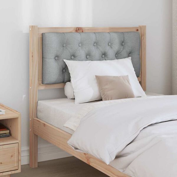 vidaXL T&ecirc;te de lit Autre Marron et gris clair 80 cm Bois massif en pin