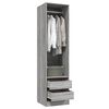 vidaXL Armoire avec tiroirs Sonoma gris 50x50x200 cm Bois d'ingénierie